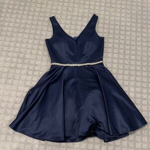 Elegant Navy Blue Homecoming Dress- DRY CLEANED!